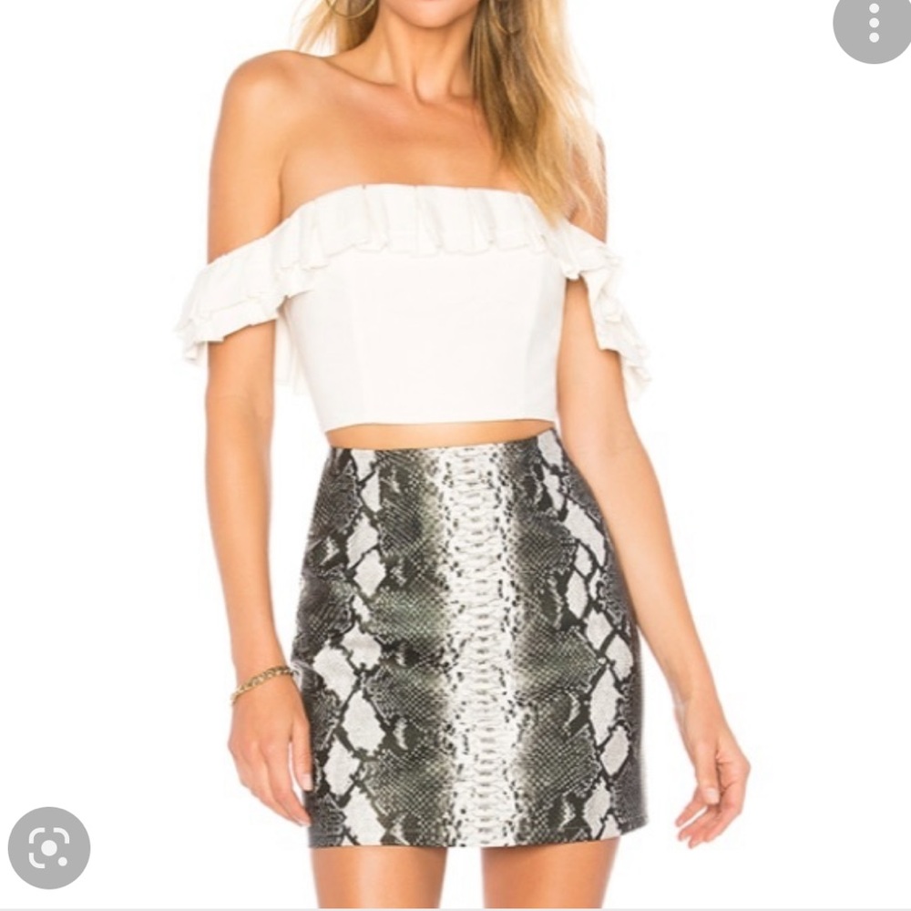 by the way. Snakeskin Print Mini Skirt